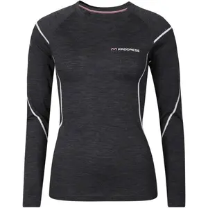 PROGRESS MERINO LS Dámské funkční Merino triko, černá, velikost
