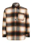 Jack & Jones Plus Košeľa 'JJZAC'  hnedá / svetlohnedá / biela