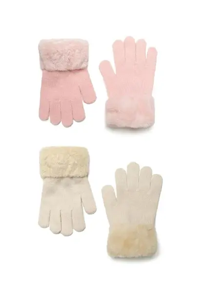 MINOTI Rukavice  pastelovo žltá / ružová