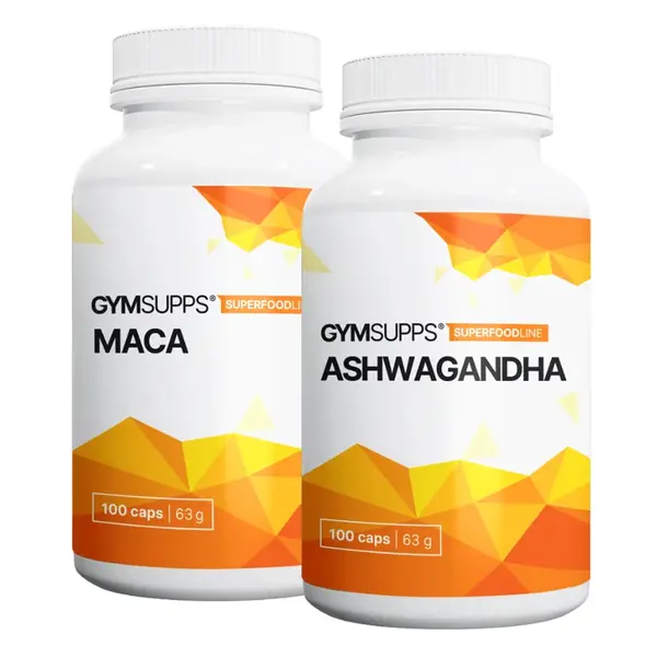 Gymsupps Ashwagandha 100cps + Maca 100cps