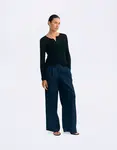 Thinking MU Navy Hemp Molly Pants NAVY 38
