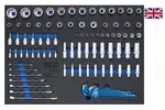 BGS technic Modul - hlavice, klíče, bity, PALCOVÉ 99ks - BGS 4020