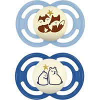 MAM Perfect Night 6m+ cumlík Blue/ Dark Blue 2 ks