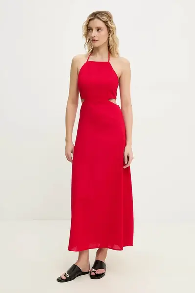 Šaty s příměsí lnu Answear.LAB