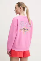 Mikina Rip Curl dámská, růžová barva, s potiskem, 083WFL