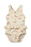 Jednodílné plavky pro miminko Liewood Amina Baby Printed Swimsuit béžová barva, LW19981