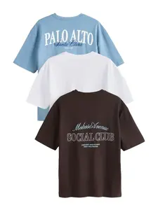 Next Tričko  opálová / tmavohnedá / biela