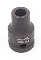 Hlavice nástrčná úderová 1/2" 27 mm, 12hranná - ASTA Velikost: 19 mm