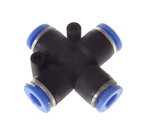 MDtools Rychlospojka hadicová křížová - roztrojka 6 mm, plast Velikost: 6 mm