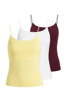 studioselect Top 'Lena'  žltá / burgundská / biela