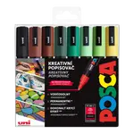 Sada akrylových fixů Uni Posca 5M 1,8-2,5mm 8ks Earth