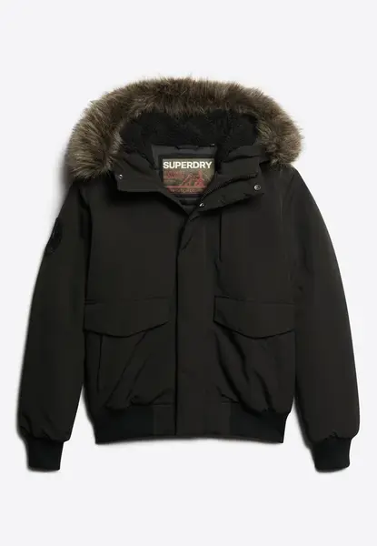 Superdry & Co Zimná bunda 'Everest'  hnedá / čierna
