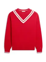 TOMMY HILFIGER Sveter  červená / biela