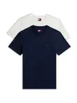Tommy Jeans Tričko  námornícka modrá / biela