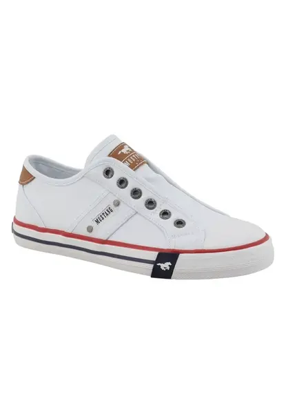 MUSTANG Slip-on obuv  karamelová / červená / biela