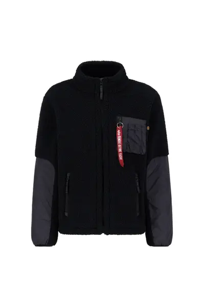 ALPHA INDUSTRIES Prechodná bunda 'Sherpa Zip'  čierna