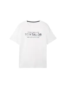 TOM TAILOR Tričko  čierna / biela