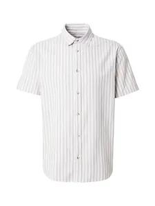 JACK & JONES Košeľa 'JJCHAD'  kamenná / biela