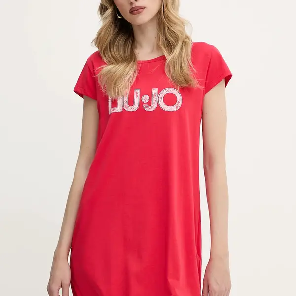 Šaty Liu Jo růžová barva, mini, VA5194.JS003