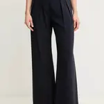 Kalhoty Patrizia Pepe dámské, tmavomodrá barva, široké, high waist, 2P1670 A573