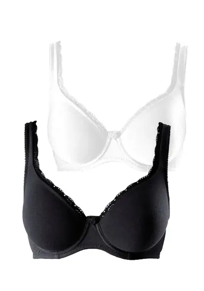 PETITE FLEUR Podprsenka  čierna / biela