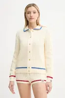 Bavlněný kardigan Bally dámský, béžová barva, WKN09B