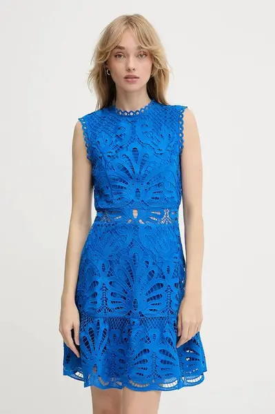 Šaty Morgan modrá barva, mini, ROSLI