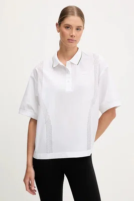 Polo tričko Lacoste dámské, bílá barva, CF0060
