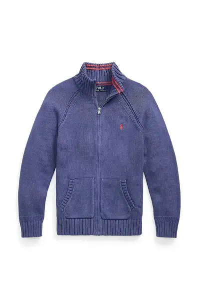 Bavlněný kardigan Polo Ralph Lauren tmavomodrá barva, 323970428001