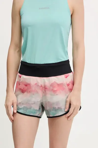 Tréninkové šortky Rossignol SAPA dámské, tyrkysová barva, high waist, RLNWP15