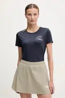 Sportovní tričko Jack Wolfskin A62120 COMPRESSION CUBE 8 dámské, tmavomodrá barva, A63270