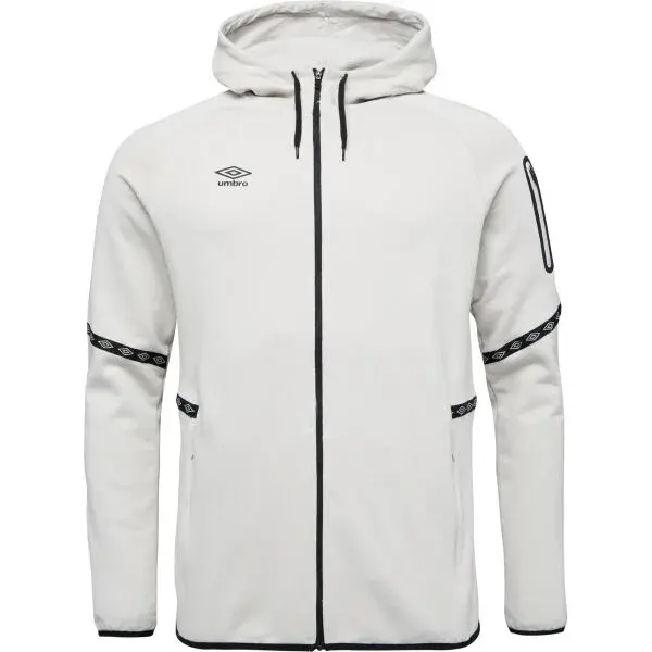 Umbro TERRACE FULL ZIP HOODIE Pánska mikina, sivá, veľkosť