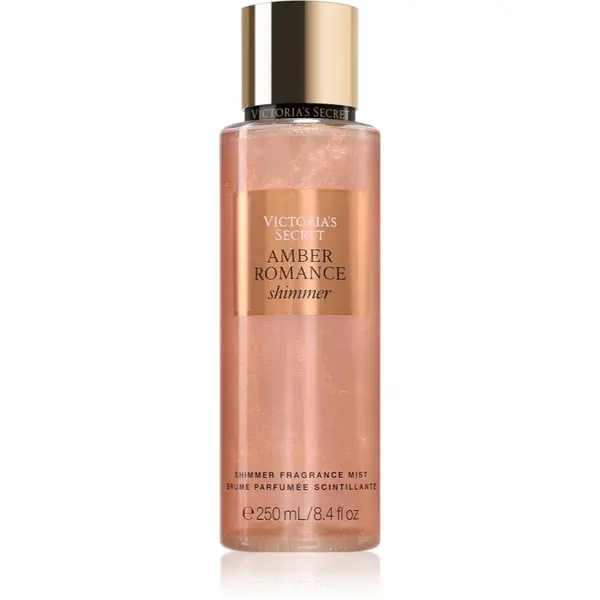 Victoria's Secret Amber Romance Shimmer telový sprej s trblietkami pre ženy 250 ml