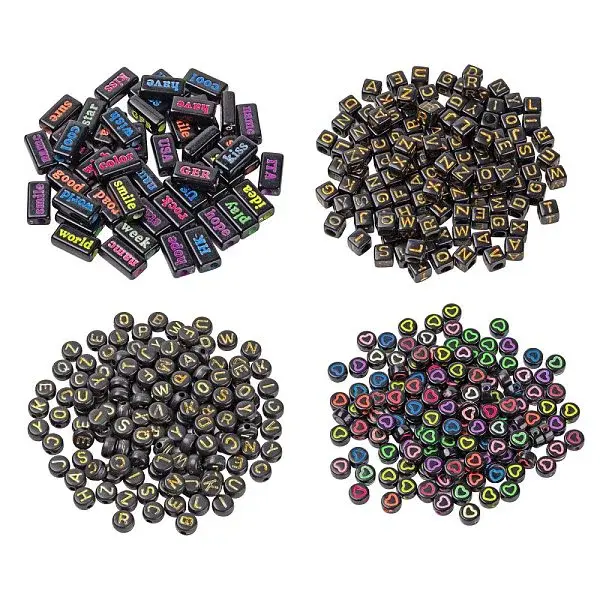 490Pcs Opaque & Craft Style Acrylic Beads