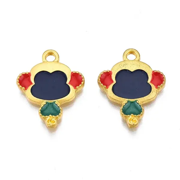 Rack Plating Alloy Enamel Pendants