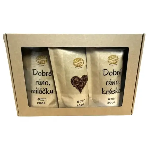 Káva Zlaté Zrnko - Poznej top3 pro zamilované 600g (Emílie, Brazílie, Kuba)