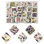 30Pcs Rainbow Iridescent Printed Opaque Acrylic Beads