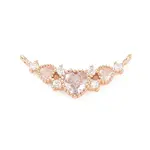 Brass Pave Clear Cubic Zirconia Connector Charms