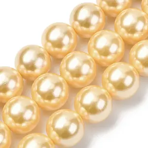 Electroplated Shell Pearl Beads Strands