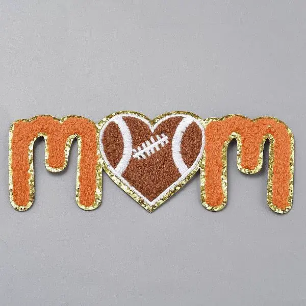 Love Rugby Towel Cloth Computerized Embroidery Cloth Iron On/Sew On Patches