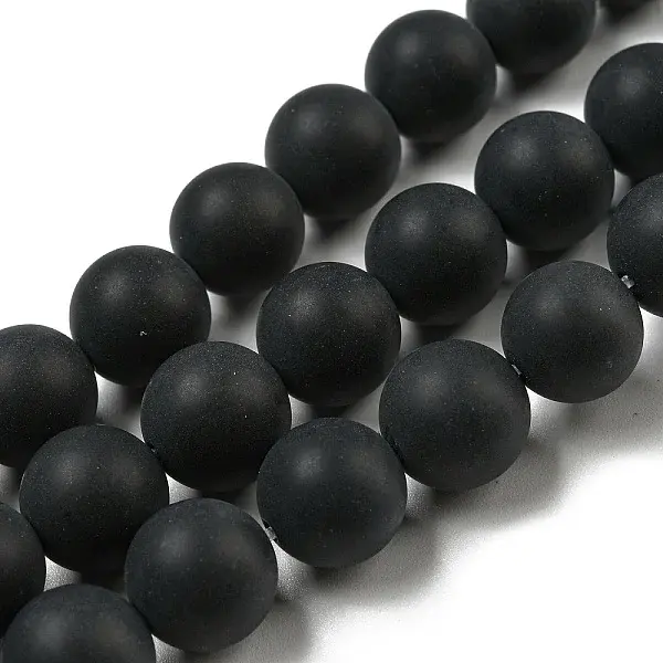 Grade A Natural Black Agate Beads Strands