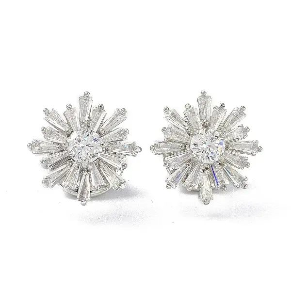 Sparkling Flower Brooch Pin