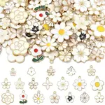 76Pcs 19 Styles Alloy Enamel Pendants