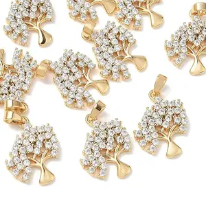 Brass Clear Cubic Zirconia Pendants