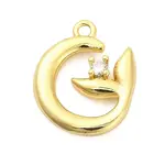 Brass Micro Pave Cubic Zirconia Pendants