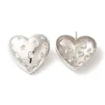 Rack Plating Brass Micro Pave Clear Cubic Zirconia Stud Earrings