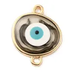 Transparent Evil Eye Resin Connector Charms