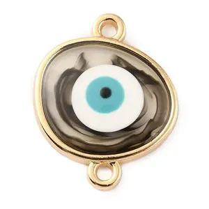 Transparent Evil Eye Resin Connector Charms