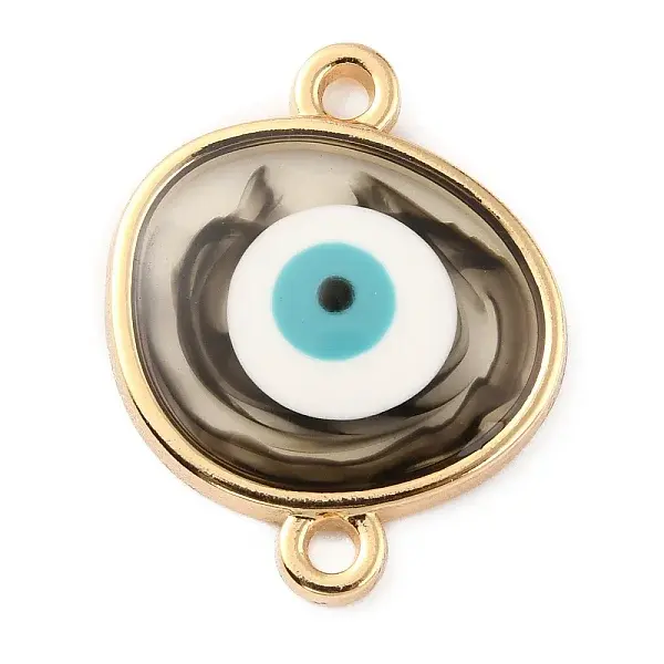 Transparent Evil Eye Resin Connector Charms
