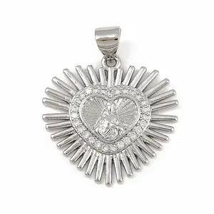 Brass Micro Pave Cubic Zirconia Pendants